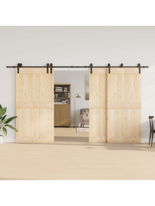 Liukuovi Hardware Kit 400 cm Teräs Musta