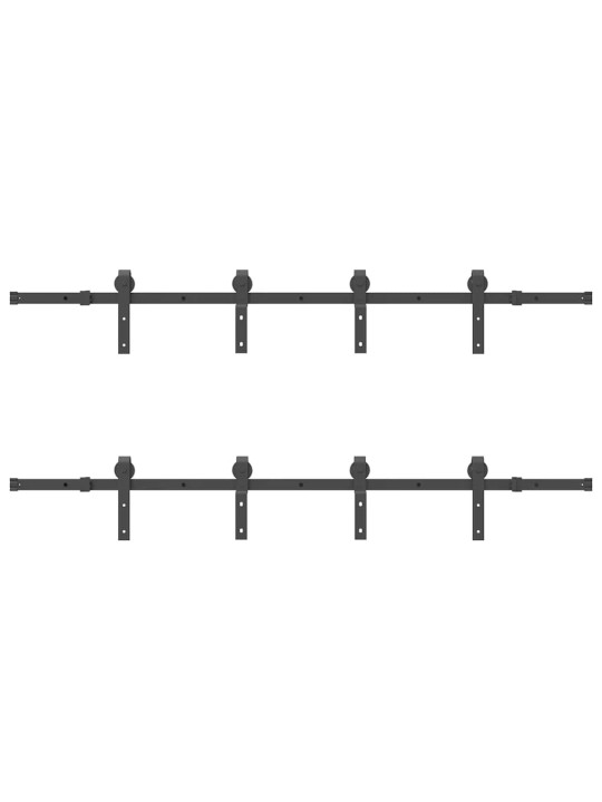 Liukuovi Hardware Kit 400 cm Teräs Musta