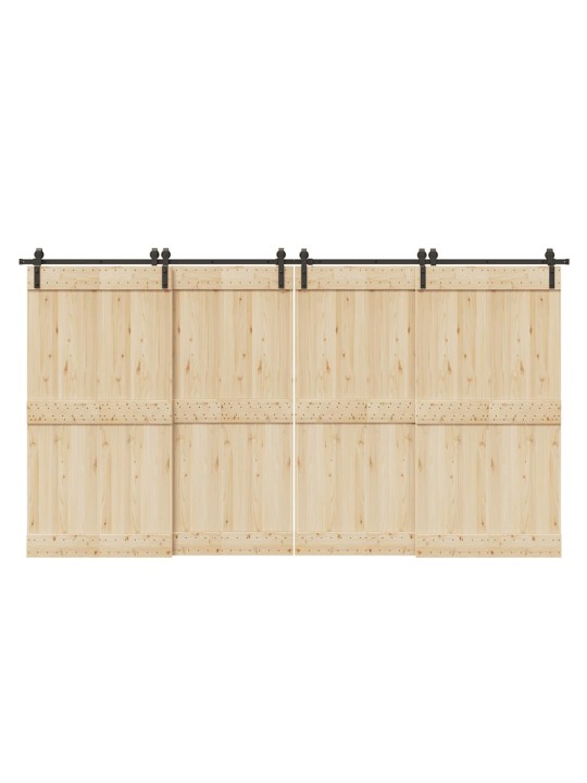 Liukuovi Hardware Kit 400 cm Teräs Musta