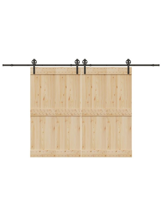 Liukuoven asennussarja teräs 366 cm musta