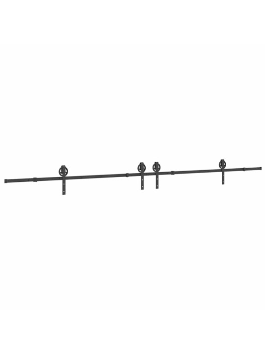 Liukuovi hardware kit 400 cm teräs musta