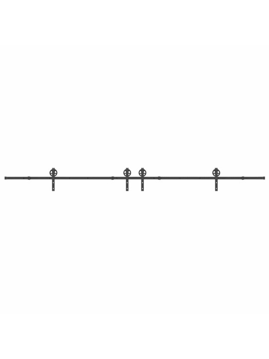 Liukuovi hardware kit 400 cm teräs musta