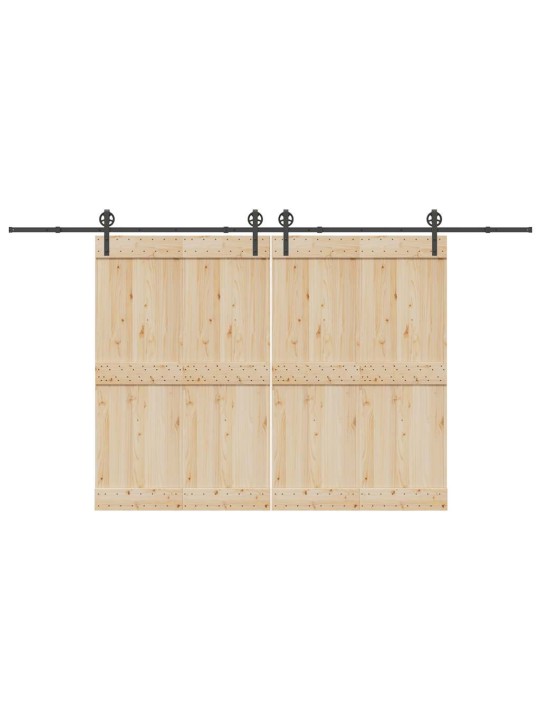 Liukuovi hardware kit 400 cm teräs musta