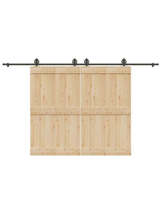 Liukuoven asennussarja teräs 366 cm musta