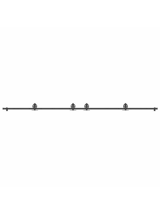 Liukuovi hardware kit 400 cm teräs musta