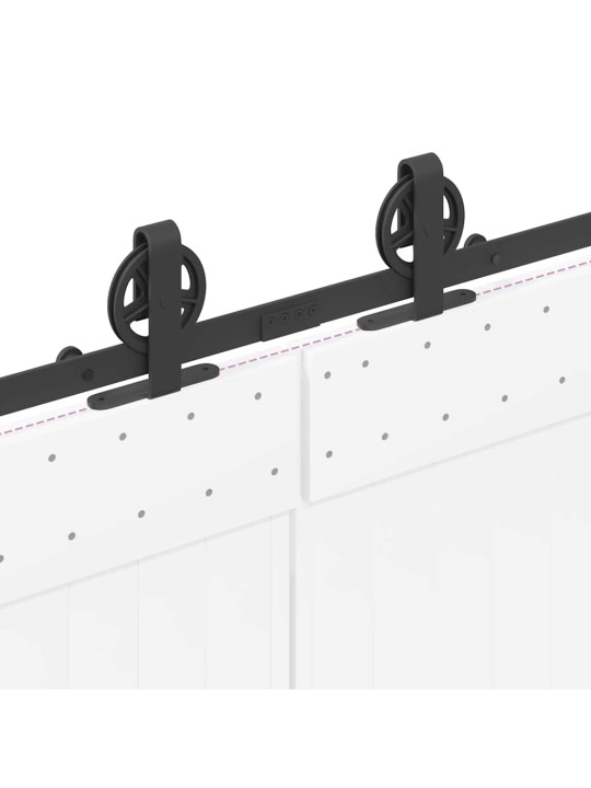 Liukuovi hardware kit 400 cm teräs musta