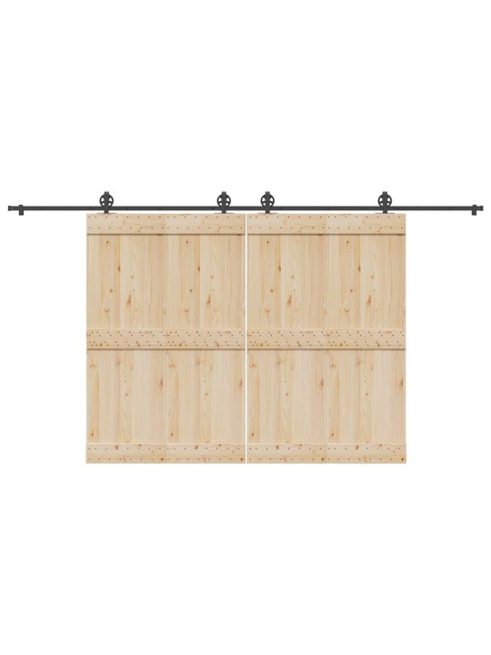 Liukuovi hardware kit 400 cm teräs musta