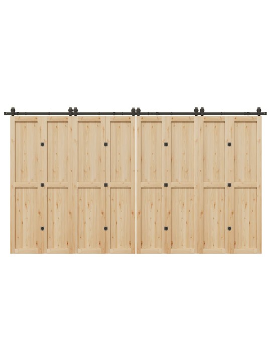 Liukuovi hardware kit 400 cm teräs musta