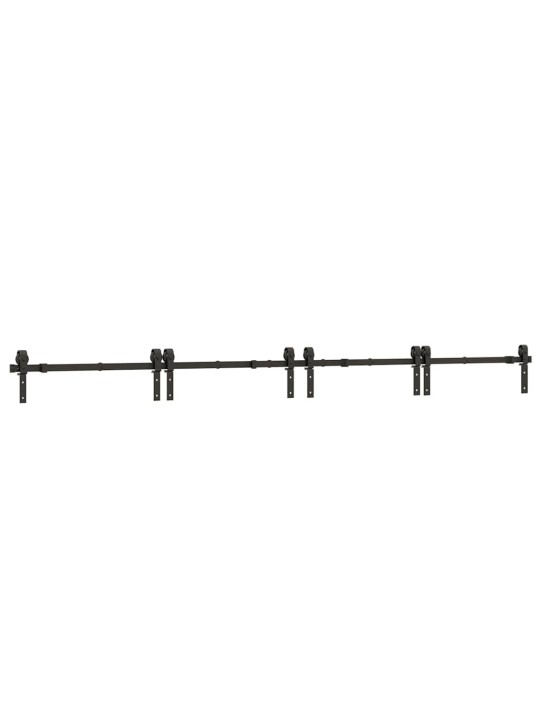 Liukuoven asennussarja teräs 366 cm musta