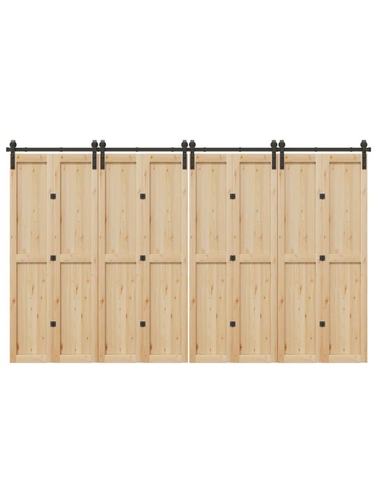Liukuoven asennussarja teräs 366 cm musta