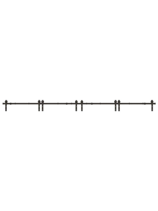 Liukuovi Hardware Kit 400 cm Teräs Musta