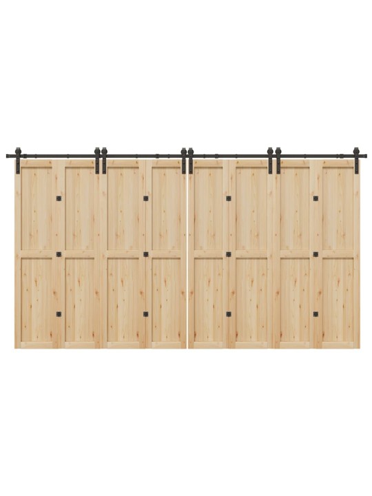 Liukuovi Hardware Kit 400 cm Teräs Musta