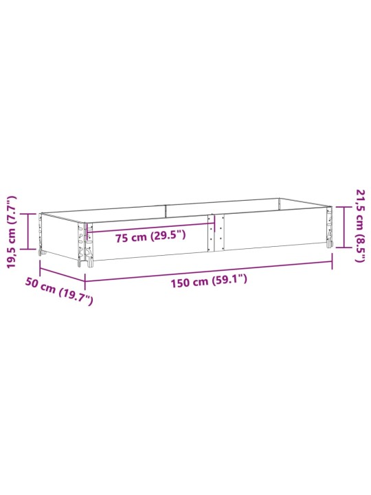 Kuormalavan reunus 150x50 cm täysi mänty