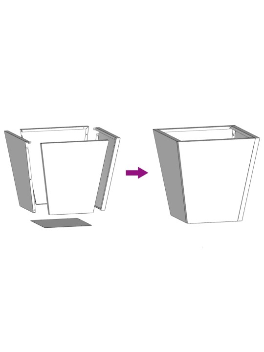 Puutarhakukkalaatikot 2 kpl antrasiitti 30x30x30 cm teräs