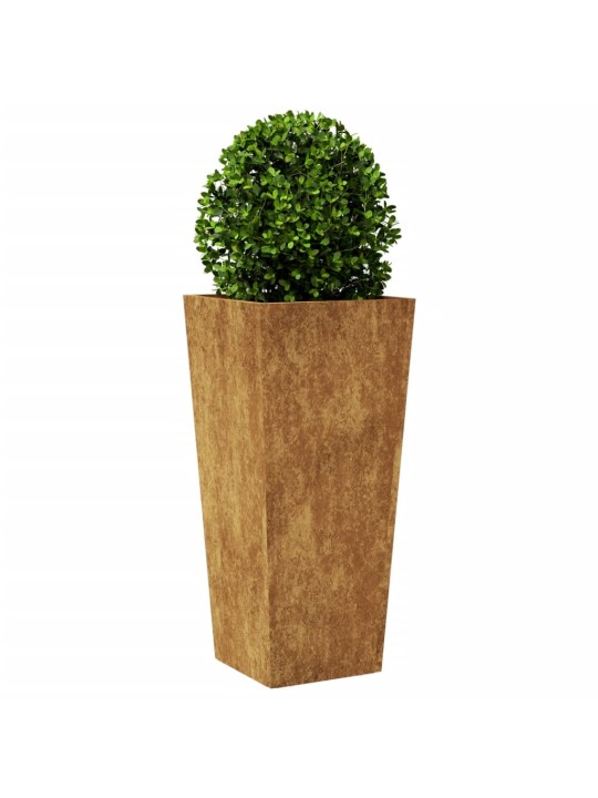 Puutarhakukkalaatikot 2 kpl 35x35x75 cm Corten teräs