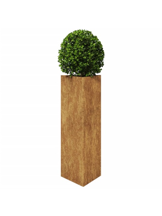 Puutarhakukkalaatikot 2kpl kolmio 30x26x75 cm Corten teräs