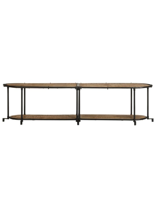 Tv-kaappi 160x42x40 cm massiivipuuta karkea mango