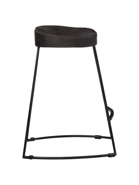 Baarijakkarat 2 kpl musta 46x38x52 cm täysi mangopuu