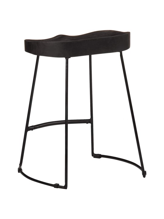 Baarijakkarat 2 kpl musta 46x38x52 cm täysi mangopuu
