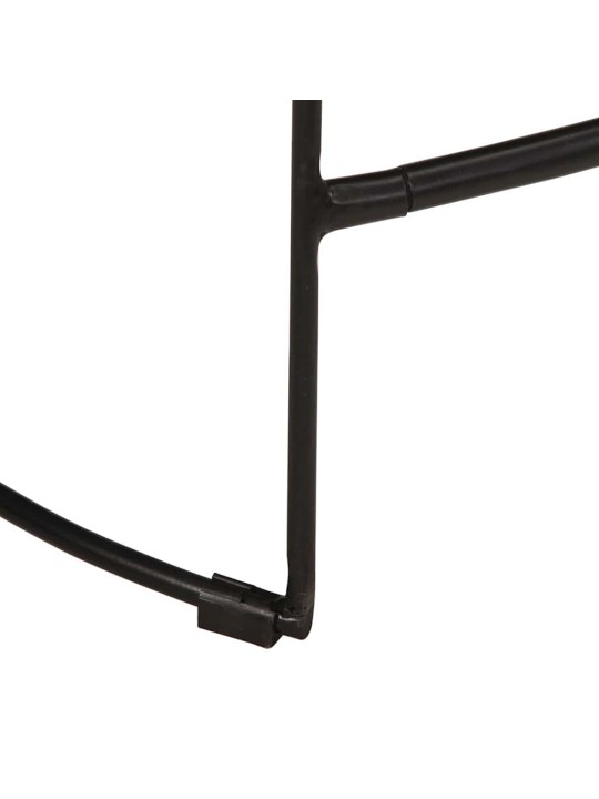 Baarijakkarat 2 kpl musta 46x38x52 cm täysi mangopuu