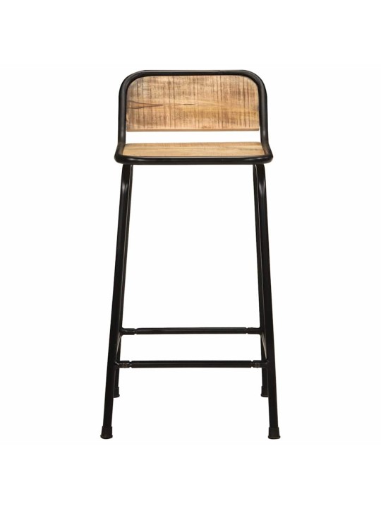 Baarijakkarat 4 kpl 46x35,5x80 cm massiivipuuta karkea mango