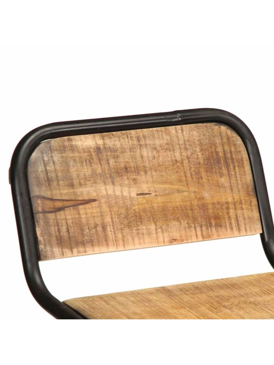 Baarijakkarat 4 kpl 46x35,5x80 cm massiivipuuta karkea mango