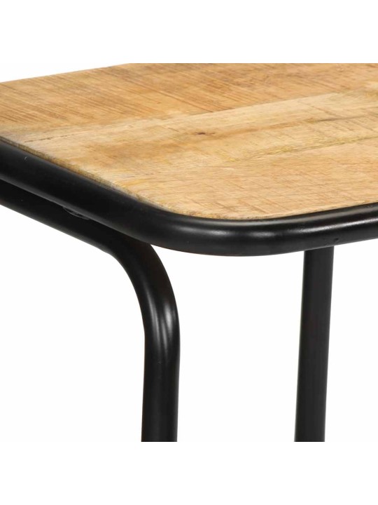 Baarijakkarat 4 kpl 46x35,5x80 cm massiivipuuta karkea mango