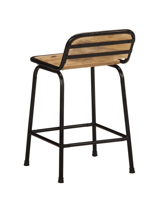 Baarijakkarat 2 kpl 46x35,5x70 cm massiivipuuta karkea mango