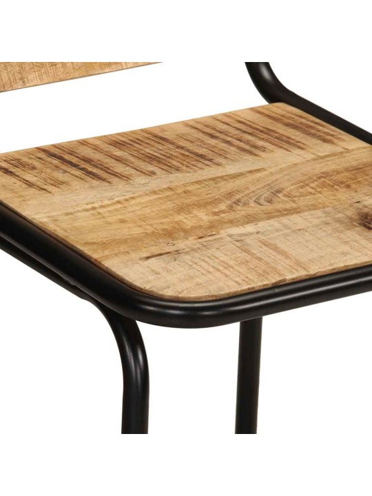Baarijakkarat 2 kpl 46x35,5x70 cm massiivipuuta karkea mango