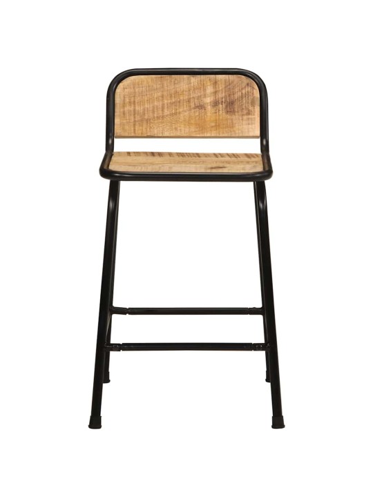 Baarijakkarat 4 kpl 46x35,5x70 cm massiivipuuta karkea mango
