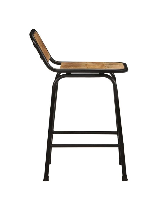 Baarijakkarat 4 kpl 46x35,5x70 cm massiivipuuta karkea mango