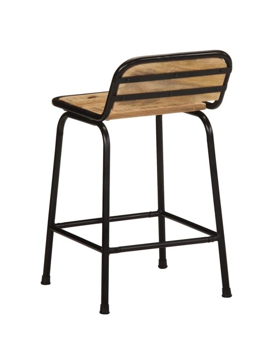 Baarijakkarat 4 kpl 46x35,5x70 cm massiivipuuta karkea mango