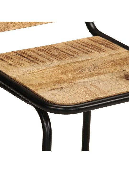 Baarijakkarat 4 kpl 46x35,5x70 cm massiivipuuta karkea mango