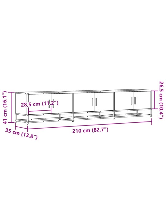 TV-taso savutammi 210x35x41 cm tekninen puu