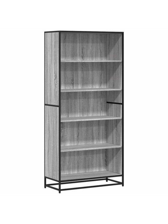 Kirjahylly harmaa sonoma 80,5x35x170,5 cm tekninen puu