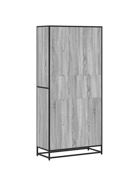 Kirjahylly harmaa sonoma 80,5x35x170,5 cm tekninen puu
