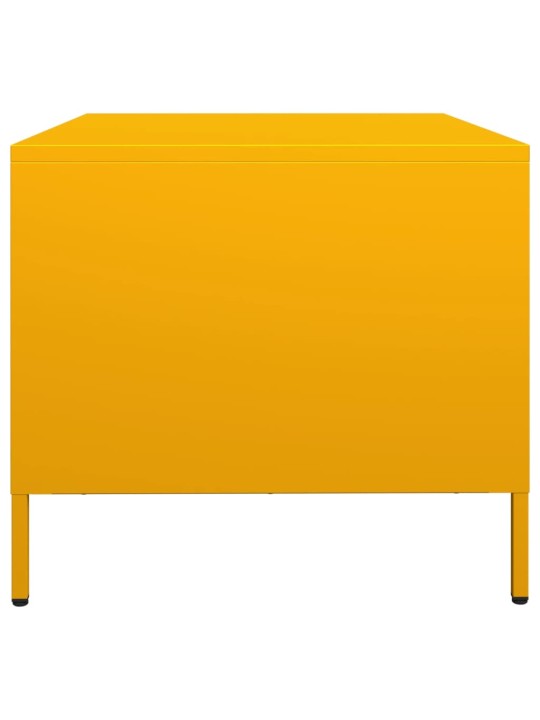 Tv kaappi sinapinkeltainen 68x50x43,5 cm kylmävalssattu teräs
