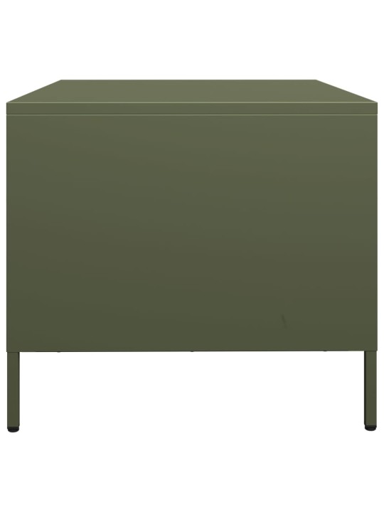Tv-taso oliivinvihreä 68x50x43,5 cm kylmävalssattu teräs