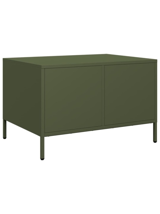 Tv-taso oliivinvihreä 68x50x43,5 cm kylmävalssattu teräs