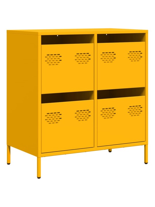 Senkki sinapinkeltainen 68x39x73,5 cm kylmävalssattu teräs
