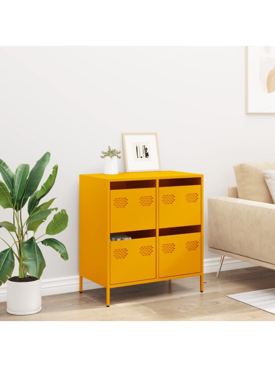 Senkki sinapinkeltainen 68x39x73,5 cm kylmävalssattu teräs