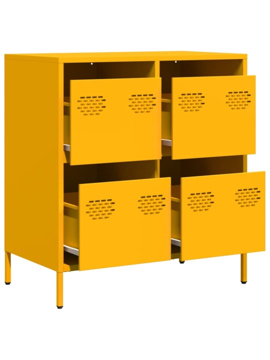 Senkki sinapinkeltainen 68x39x73,5 cm kylmävalssattu teräs