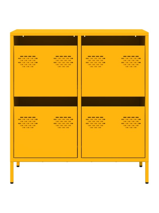 Senkki sinapinkeltainen 68x39x73,5 cm kylmävalssattu teräs