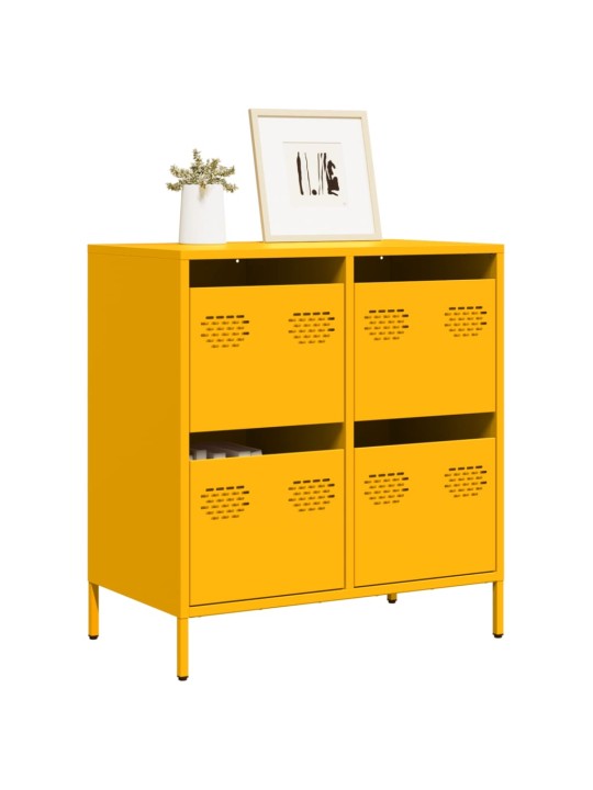 Senkki sinapinkeltainen 68x39x73,5 cm kylmävalssattu teräs