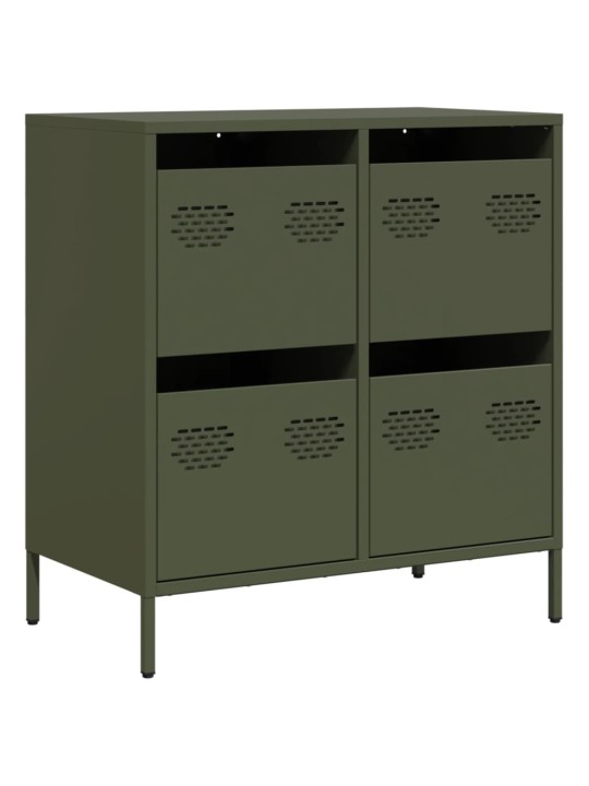 Senkki oliivinvihreä 68x39x73,5 cm kylmävalssattu teräs
