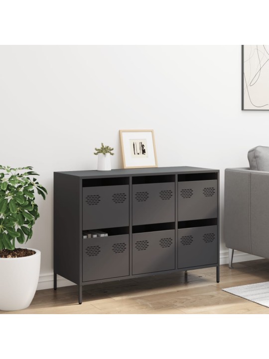 Senkki musta 101,5x39x73,5 cm kylmävalssattu teräs