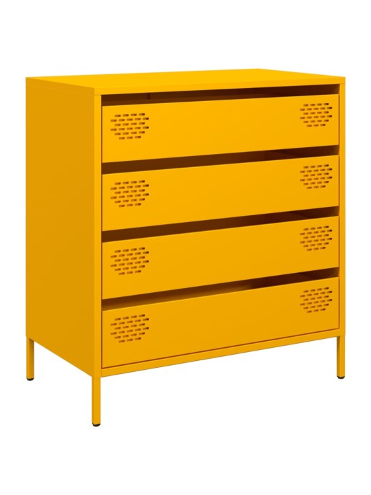 Senkki sinapinkeltainen 68x39x73,5 cm kylmävalssattu teräs