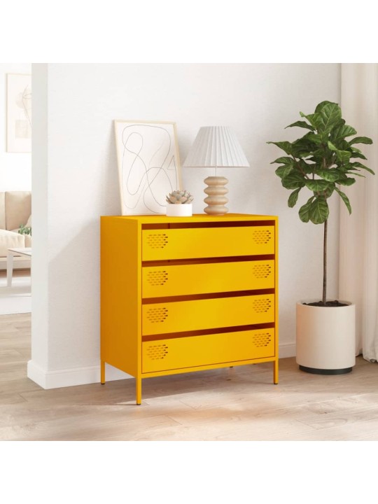 Senkki sinapinkeltainen 68x39x73,5 cm kylmävalssattu teräs