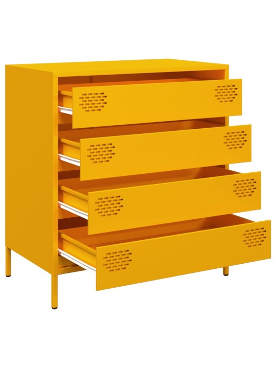 Senkki sinapinkeltainen 68x39x73,5 cm kylmävalssattu teräs