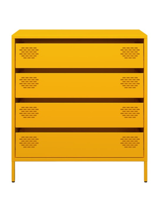 Senkki sinapinkeltainen 68x39x73,5 cm kylmävalssattu teräs